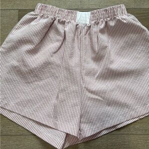 Pink Striped Women's Shorts